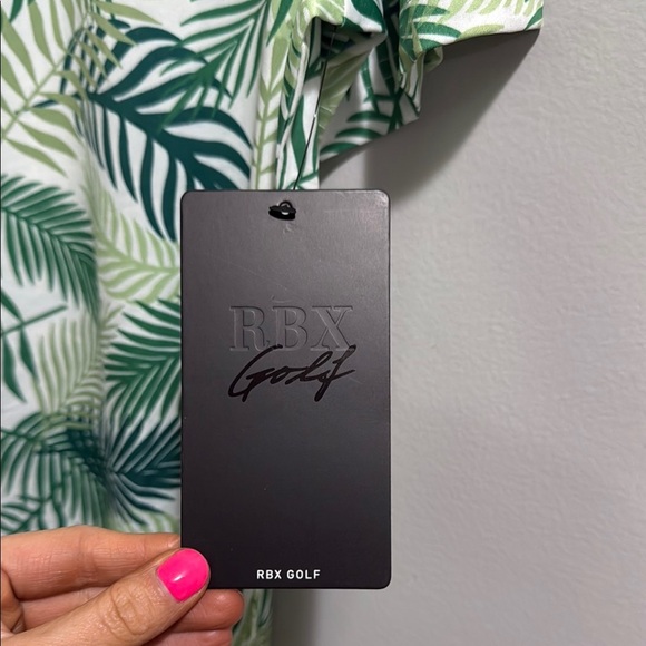 RBX Golf Green Tropical Men's Shirt - Picture 4 of 9